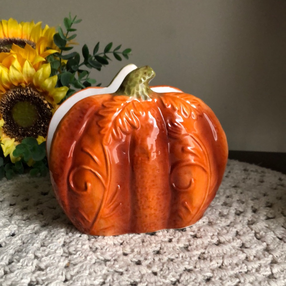 Ceramic Decorative Pumpkin Napkin Holder